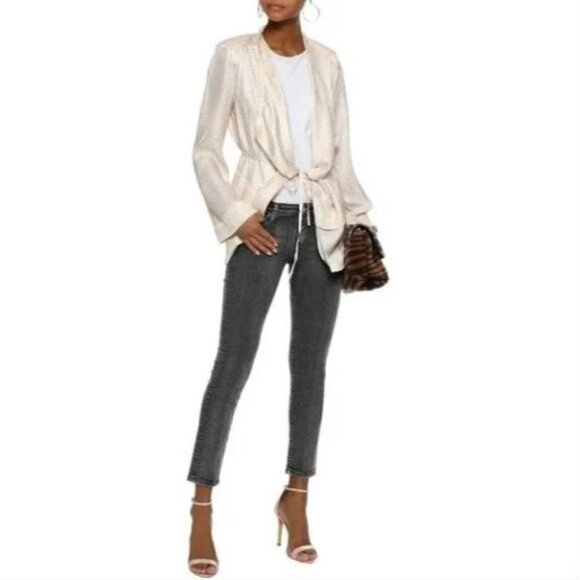 IRO Gray Stone Ash Wash Low Rise Ankle Crop WM22 ALYSON Skinny Denim Jeans Sz 26 - Picture 1 of 14